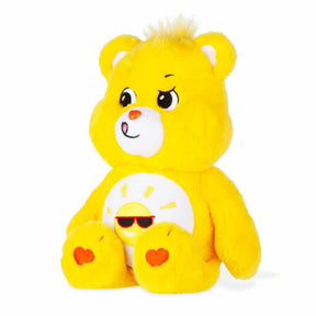 Yellow plush bear toy with a sun symbol on its tummy for Schylling 22400
