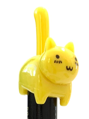 Yellow cat-shaped gel pen with a tail design for BCmini 22188