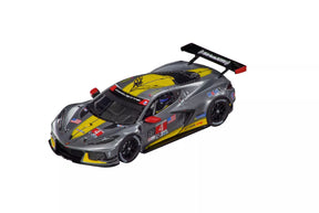 Slot car of a yellow and black Chevrolet Corvette C8.R race car for Carrera Evolution 220027678