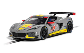 Race car model of a Corvette C8R from the 24hrs Daytona 2020 race for Scalextric C4240