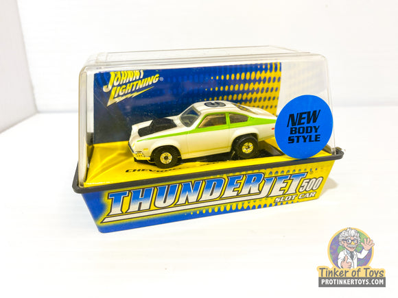 Chevrolet Vega Pro Stock White Black Green #3 | Thunderjet 500 Slot Car | Johnny Lightning