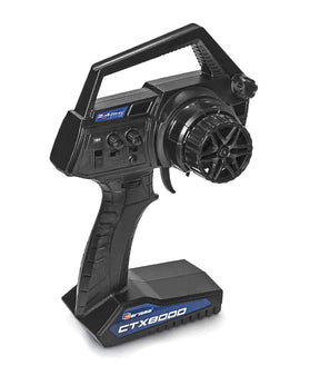 Radio transmitter for RC tank, black, with pistol grip and base for Carisma CIS16378