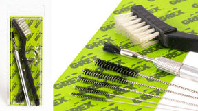 Assortment of cleaning brushes and tools for various cleaning tasks for Grex FA02