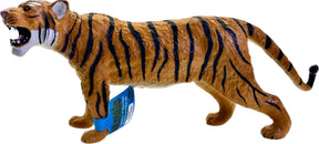 Life-sized toy figurine of a roaring tiger, standing in a natural pose for Mamejo MAJ55004