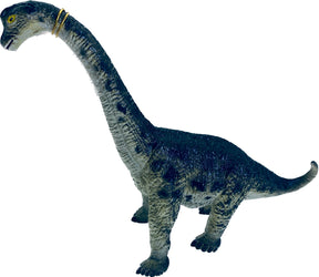 Dinosaur figure of a Brachiosaurus with a long neck and dark, textured body for Mamejo MAJ34002