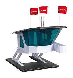 Model of a control tower with display base and flags for Carrera 21124