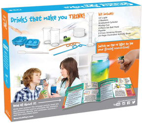 Science kit for making glowing, colorful drinks with various lab tools for Smart Lab 00572