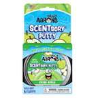 Green apple scented putty in a blue and green packaging for Crazy Aaron's SCN-GA055