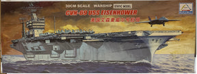 Scale model of the USS Eisenhower aircraft carrier at sea for Mini Hobby 80904
