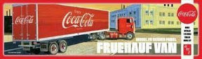 Red Coca-Cola semi-trailer and truck model kit set for AMT Model Kit AMT1109