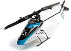 Drone with black and blue body and carbon fiber-like blades for BLHO1350