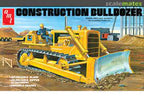 Yellow construction bulldozer model kit, ready for assembly and painting for AMT Model Kit AMT1086