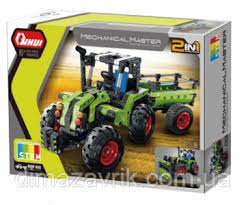 Tech Brick Farm Tractor/Snow Plow  2 in 1 | QIH0807 | Qihui Bricks-IMEX-[variant_title]-ProTinkerToys