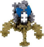 Robot figure built from puzzle pieces, blue and gray colors for Plus Plus 04158