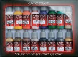 Acrylicos Vallejo Game Color Introduction Set for Fantasy Figures, Model  Color Paint Set, 1/2 Fl. Oz. Bottles, 16 Colors