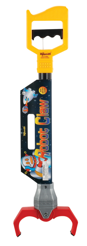 Toy claw grabber toy with yellow handle and red claw for Toy Smith 26130-12