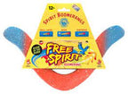 Yellow box for Free Spirit Boomerangs, showing skill levels and distance for Channel Carft BRFS