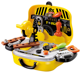 Toy tool set with various play pieces, including screwdrivers and gears for Toy Smith 5418
