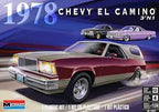 1978 Chevy El Camino model kit box art showing assembled car for Revell RMX854491