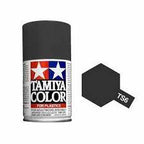 Black spray lacquer paint can and swatch card for Tamiya Paints TAM85006