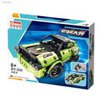 Green RC racing truck and car set in its box for Qihui QIH08020