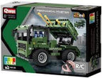 Green RC launcher and vehicle building set with STEM educational focus for Qihui QIH08021