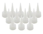 Assortment of white plastic drip tips for crafting or industrial use for BSI 312