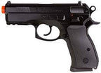 Black airsoft pistol with black grip and orange tip for Evike AP-ASG-50015
