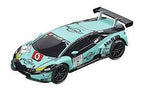 Slot car of a Lamborghini Huracán race car in light blue and black for Carrera 20064188