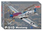 Model kit box art showing a P-51D Mustang aircraft in flight for AMT 14763