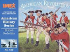 Redcoats in American Revolution scene with figures in formation for IMEX 512