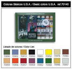 Set of 16 basic model acrylic paints in Vallejo's 70140 line