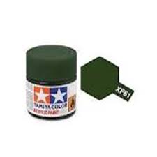 Tamiya Acrylic Mini Paint | All Colors | Tamiya Paints-Tamiya Paints-Dark Green Paint | 81761 | XF-61-ProTinkerToys