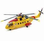 Yellow search and rescue helicopter toy with rotor blades for NewRay 25513