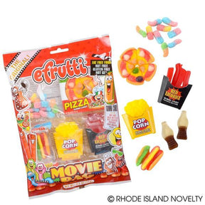 Assortment of gummy candies in a movie-themed bag for E. Frutti 21810