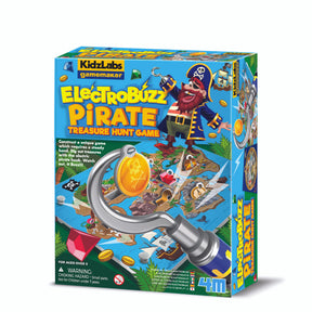 Toy box for pirate treasure hunt game featuring a pirate character and mechanical elements for U.S. Toy Co 3875