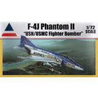 F-4J Phantom II model aircraft in flight over a landscape for ACM Model 411