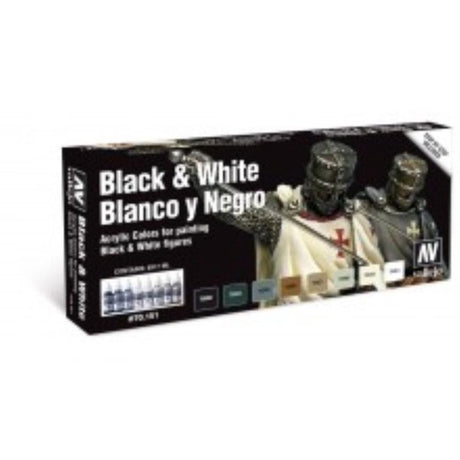 Model Color Black & White Set New | 70151 | Vallejo-Vallejo Paints-[variant_title]-ProTinkerToys
