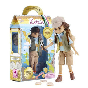 Doll set with two figures: a boy and a girl, themed for fossil hunting for Lotti LT053