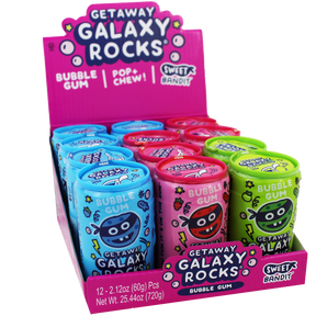 Assortment of bubble gum candy in a pink box for Mountain Sweets 40023