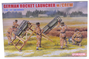 Model kit box art: German rocket launcher crew assembling weapon in a field for Dragon 6509