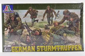 Diorama box art: German assault troops in action, 1/35 scale model kit for Italeri 6399