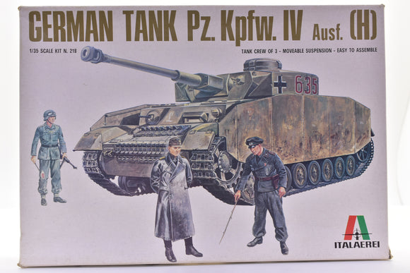 German Tank Pz.Kpfw. IV Ausf. (H) 1:35 Scale  | 218 | Italaerei Models