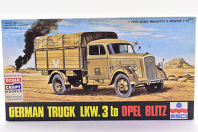 Scale model kit of a vintage German truck, LKW.3 to Opel Blitz for ESCI 8007