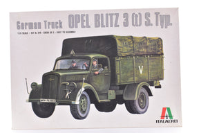 Scale model kit box art: German Opel Blitz truck with crew for Italaerei Models 216