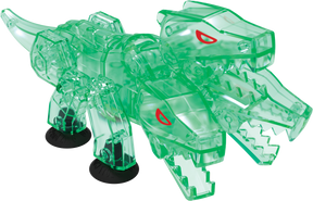 Green, robotic dog toy, Cerberus style, for play for Zing SB580
