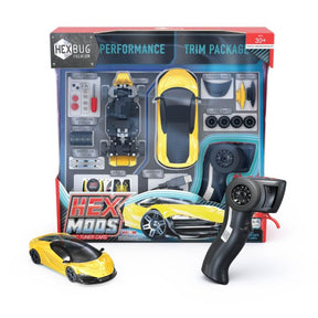 Car customization kit with accessories and a detailing tool for HexBug 434-7134