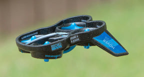 Black and blue drone controller with blue accents, ready for flight for Flight Lab Toys FHT1001