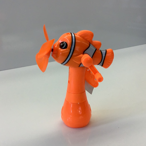 Orange clown fish mist hand fan, 6 inches tall, for cooling for IMEX-Toys 86364TY