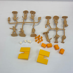 Unpainted 1/32 scale spectator figures and track accessories for model railway for HORNBY CC706, track view